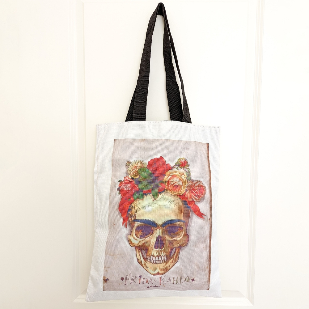 Frida Kahlo inspired canvas tote bag. New without tags.